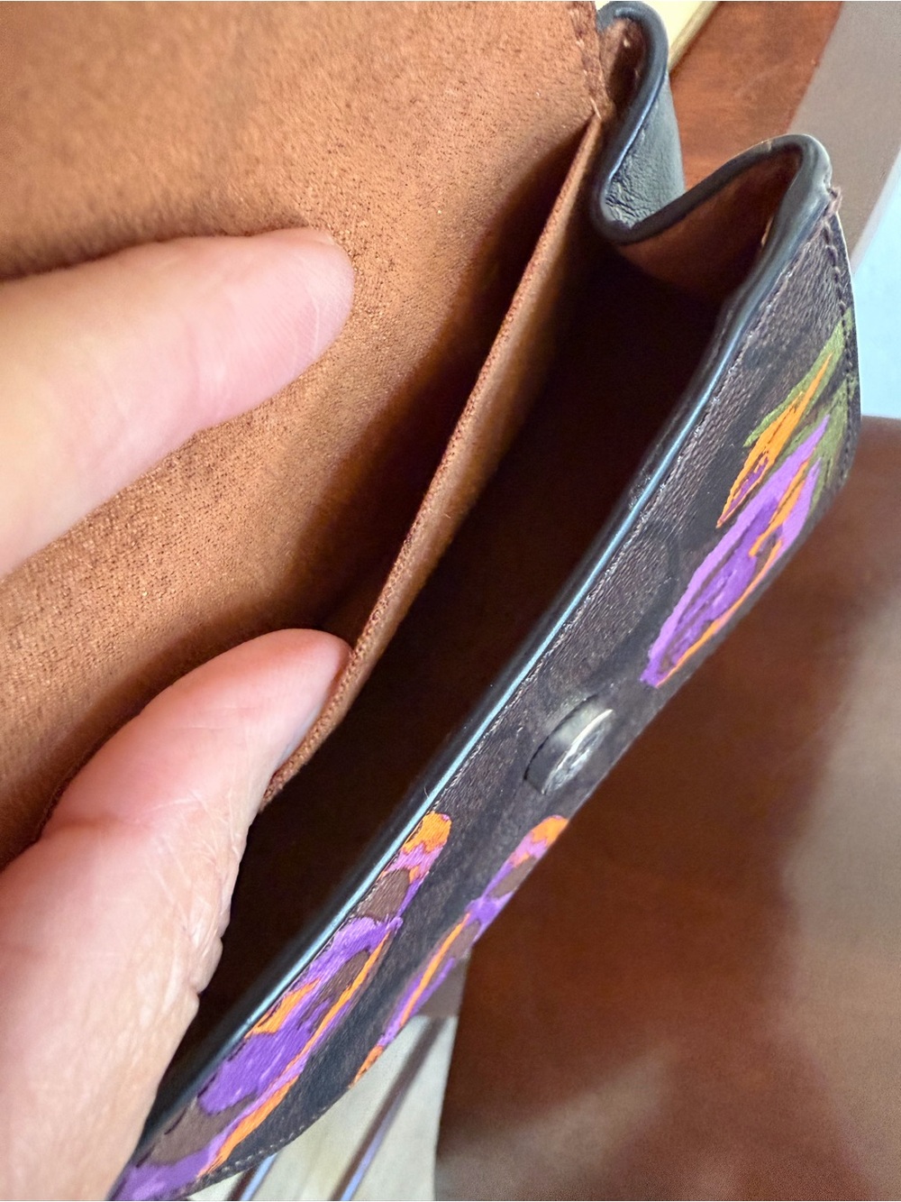 COACH Morgan Card Case (no chain strap) in Signature/Rose Print - Picture 6 of 7